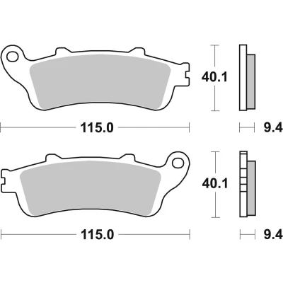 Imagen de TRW Sinter Maxi Scooter MCB693SRM Juego de pastillas freno