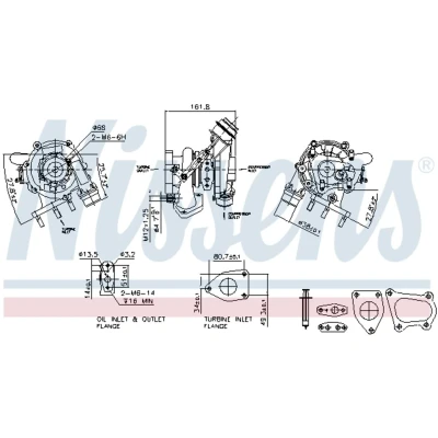 Imagen de NISSENS 93233 Turbocompresor de gases escape rerigerado por agua neumático con juntas RENAULT: TRAFIC 2 Bus, Kasten