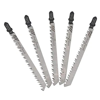 Imagen de Hojas de sierra calar MASO 5 piezas T301CD T Shank Jig Saw Blade Universal Surtido para cortar metal madera PVC y más Compatible con Bosch, Dewalt, Hitachi, Makita, Festool etc