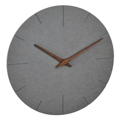 Imagen de TFA Dostmann Reloj de Pared Moderno con Aspecto hormigón, 60.3071.10, Movimiento silencioso MDF, Elegante decoración para el hogar, salón, Cocina, silencioso, analógico, 29,7 x 4,5