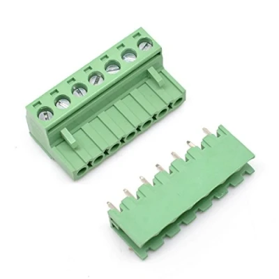 Imagen de Oiyagai Conjunto de 10 Bloques Terminales Tornillo PCB Macho y Hembra 7 Pines, Paso 5,08mm