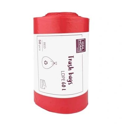 Imagen de D.RECT Bolsas de Basura Plástico para Reciclar, Rojo, 60L, 50 Unidades
