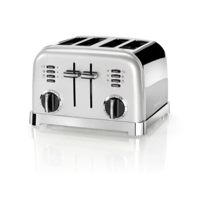 Imagen de Cuisinart Tostadora de 4 rebanadas Ranuras anchas, ideal para pan grueso y rosquillas 6 niveles tostado más descongelación Palanca elevación alta Hervidor a juego disponible Perla