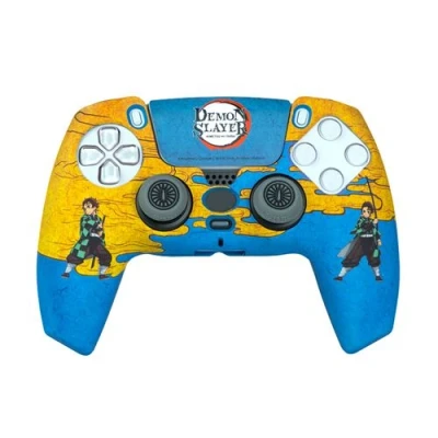 Imagen de Funda + grips FR TEC Demon Slayer Combo Pack Tanjiro, Para mando PS5, Antideslizante, Multicolor
