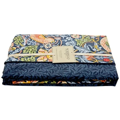 Imagen de Morris &amp; Co Strawberry Thief Funda de edredón, Rojo carmesí, Suelto