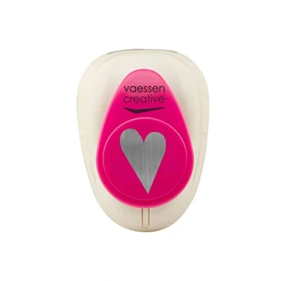 Imagen de Vaessen Creative Perforadora Corazón, 2,5 cm, 1 Unidad, hasta 160g, para Manualidades y Scrapbooking, Blanco Rosa, medium