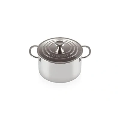 Imagen de Le Creuset Cacerola alta con tapa de Acero Inoxidable Signature, 20 cm 96600620000000
