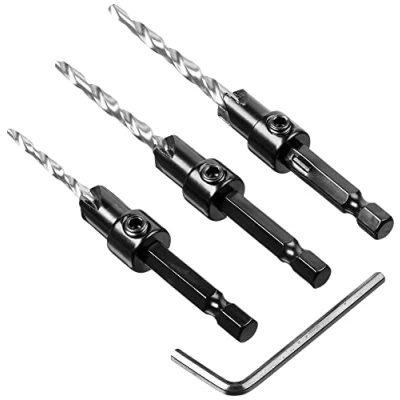 Imagen de Marca Amazon Denali Juego de brocas avellanadas Acero rápido, 3 Unidad