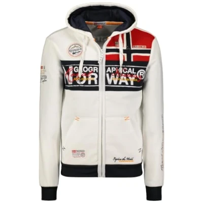 Imagen de Geographical Norway Flyer Chaqueta con Capucha para Hombre Blanco XXL