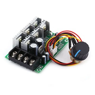 Imagen de Controlador de Velocidad del Motor CC, DC10V 55V 30A Potenciometro Regulador Voltaje Ajustable con Protector Sobrecarga
