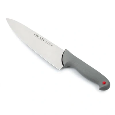 Imagen de Arcos Serie Colour Proof Cuchillo Chef 10&quot; Hoja Acero Inoxidable Nitrum Mango Polipropileno Cubierto Elastómero Grado Profesional (7&quot;). Proof. Color Negro.