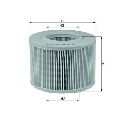 Imagen de MAHLE ORIGINAL LX 330 Filtro de aire 128,0 173,0 Cartucho filtrante RENAULT: 19 I Hatchback, II MEGANE 2