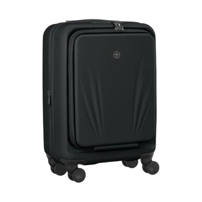 Imagen de Wenger Skyon Maleta Carry on de Carcasa rígida, Equipaje Mano, Trolley, 35 45 l, Compartimento para portátil y Tableta, Cierre Seguridad, Viajes, Vacaciones, Negro, 653563