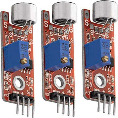 Imagen de AZDelivery 3 x KY 037 Micrófono detección de Sonido Alta sensibilidad módulo Grande Compatible con Arduino E Book Incluido!