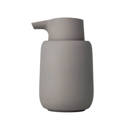 Imagen de Blomus Sono Dispensador de jabón, Cerámica Plástico Silicona, Satélite, H 14 cm, T 9,5 Ø 8,5, V 0,25 l