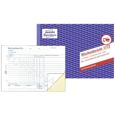 Imagen de AVERY Zweckform Formularbuch &quot;Wochenbericht&quot;, SD, A5 quer