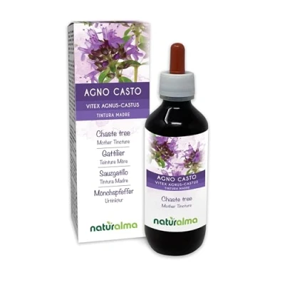 Imagen de Sauzgatillo (Vitex agnus castus) frutos Tintura Madre sin alcohol Naturalma Extracto líquido gotas 200 ml Complemento alimenticio Vegano