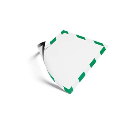 Imagen de Durable 4944131 Marco informativo Duraframe Security (A4, autoadhesivo con cierre magnético) 2 piezas, verde/blanco
