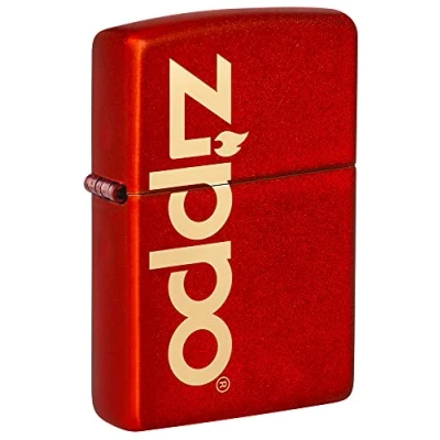 Imagen de Zippo Design Laser Engraved Metallic Red Mechero de tormenta, Recargable, en Caja Regalo