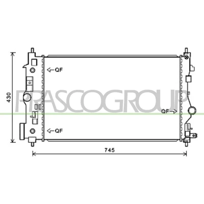 Imagen de PRASCO OP416R009 Radiador, refrigeración del motor Aluminio 680 400 26 Con acoplamientos rápidos Aletas soldadas OPEL: Zafira C Tourer