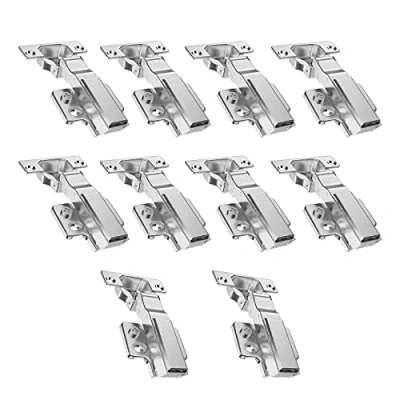 Imagen de AOLISHENG 10 bisagras de armario cocina cierre suave, puerta 35 mm, superposición completa 100 grados con tornillos, 5 pares