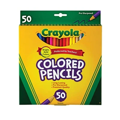 Imagen de Crayola 50 lápices de colores, proyectos artísticos y colorear