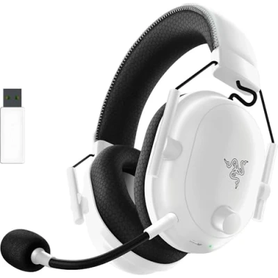 Imagen de Auriculares gaming Razer Blackshark V2 Pro (2023), Micrófono HyperClear Super Wideband, Controlador 50 mm, Tecnología HyperSpeed, Bluetooth, Blanco