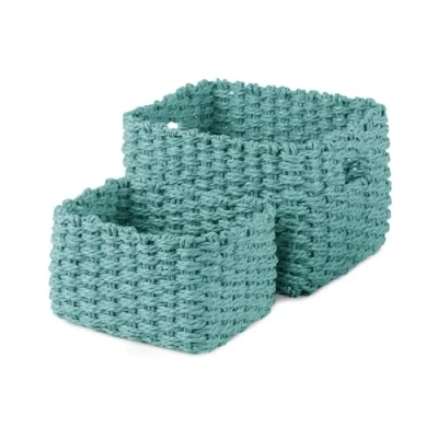 Imagen de Compactor Lote 2 x Cesta de almacenaje, Azul, 21 16 H13,5 cm / 17 14 H9,5 cm, RAN7419