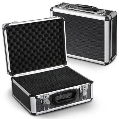 Imagen de PeakTech 7300 Estuche universal para dispositivos de medición, robusto, almacenamiento herramientas, relleno espuma, con cerradura, protección contra el polvo, M 320 x 250 150 mm