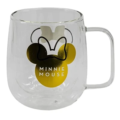 Imagen de Taza de cristal doble pared 290 ml Minnie Mouse