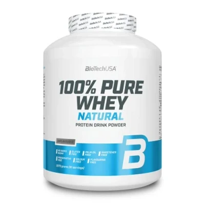 Imagen de BioTechUSA 100% Pure Whey Proteína en Polvo con BCAA y Glutamina Sin Gluten, Aceite de Palma, 2.27 kg, Neutro