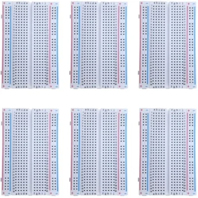 Imagen de MMOBIEL 6 Piezas PCB 400 Puntos sin Costura para Prototipo de maqueta Compatible con proyectos particulares Arduino, Raspberry Pi 2 3 4 Bloques conexión distribución Shield