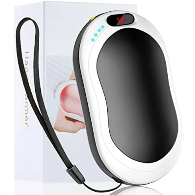 Imagen de Calentador de Manos Recargable, 10000mAh eléctrico USB, Banco Energía Portátil, Elección Regalos, Mano Reutilizable para Esquiar, Acampar, Caminar