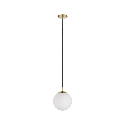 Imagen de Paulmann Neordic Menja 79733 Lámpara de techo (máx. 1 x 20 W, para bombillas E27, latón cepillado, 230 V, cristal/metal, sin bombilla)