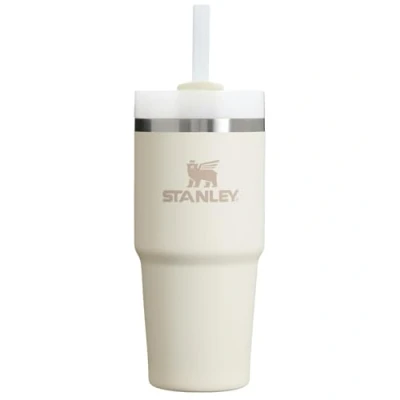 Imagen de STANLEY Quencher H2.0 FlowState Vaso aislado al vacío de acero inoxidable con tapa y popote para agua, té helado o café, batidos más, crema 2.0, 14 onzas