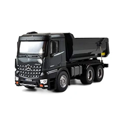 Imagen de Amewi 22504 Mercedes Benz Camión Kipper Pro Metal V2 vehículo con Licencia teledirigido RTR 2,4 GHz, batería Adicional Gris