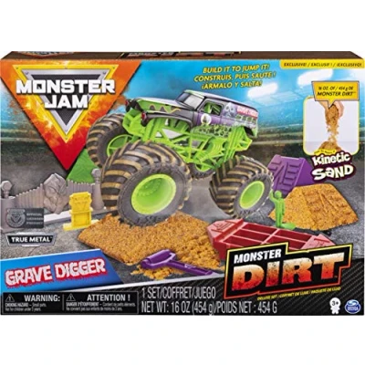 Imagen de Monster Jam, El Toro Loco Dirt Deluxe Set, Featuring 16oz of &amp; Official 1: 64 Scale Die Cast Truck