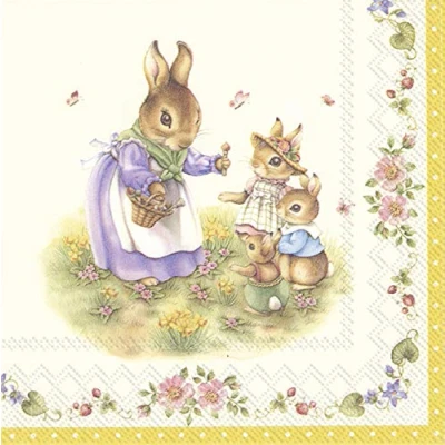 Imagen de 20 Servilletas M?rchenhafte liebenFamilie Pascua Tischdeko 33x33 cm
