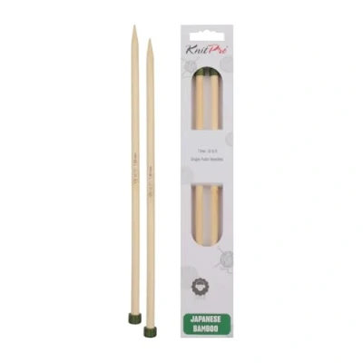 Imagen de KnitPro K22333 Agujas de Tejer (bambú, 30 cm x 7 mm, 2 Unidades), Color marrón