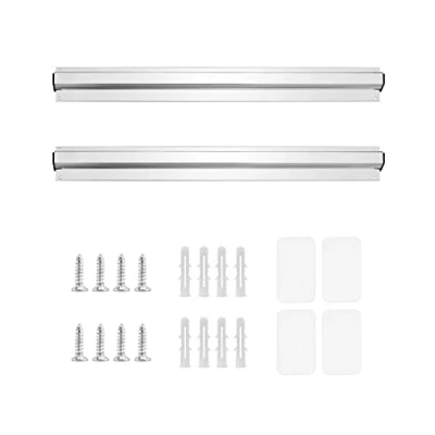 Imagen de QWORK® 2 Piezas Porta Comande Ristorante da Parete, Morsetto Ordini Alluminio per Ristorazione Caffè Pub Bar (60cm)