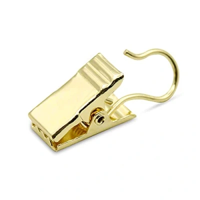 Imagen de Coideal 100 Paquete de Acero Inoxidable Cortina Oro Clip pequeño Hada luz Clips/Party String Luces Colgador Gancho para Fotos, decoración la Boda (Oro)