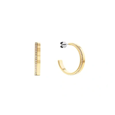 Imagen de Calvin Klein Pendientes de aro para Mujer Colección MINIMAL LINEAR con cristales 35000164