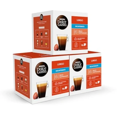 Imagen de NESCAFÉ Dolce Gusto Lungo descafeinado, 48 cápsulas (3 pack x 16)