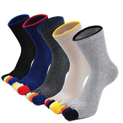 Imagen de PUTUO Calcetines Dedos Hombres de Deportes Algodón, Cinco del dedo pie, 3/4/5 pares