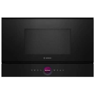 Imagen de Microondas integrable Bosch BFL7221B1, Serie 8, 900 W, 5 niveles, Asistente de limpieza con agua, Función Boost, 21 l, Negro