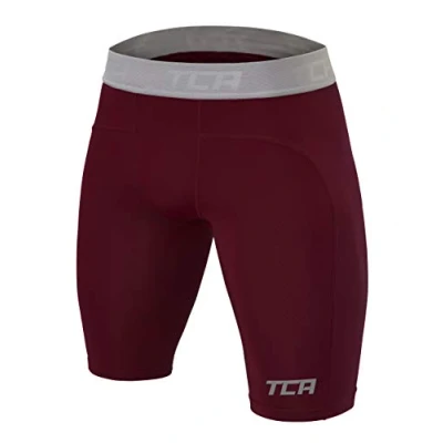 Imagen de TCA Hombre Pantalones Cortos Térmicos Pro Performance Compression Base Layer Cabernet, XL
