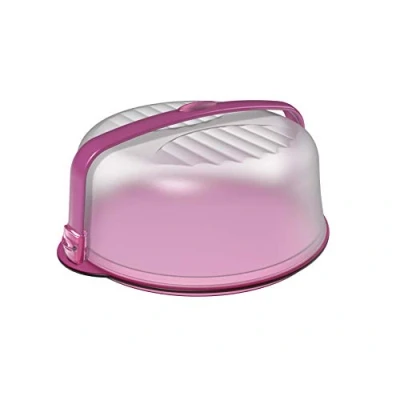 Imagen de Biesse 09912 Porta pasteles con tapa y asa para llevar, Blanco/Morado