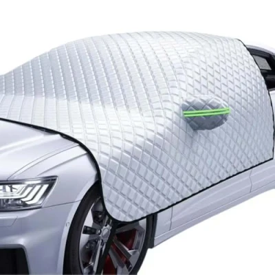 Imagen de ZSTVCDMX Protector Hielo Parabrisas, para Toyota Land Cruiser 2017 2023 Protección del Parabrisas en Invierno, Funda Plegable Parabrisa Delantero