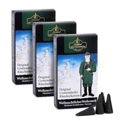Imagen de Crottendorfer Räucherkerzen Burners Advent Conos de incienso con fragancia [3x negro]