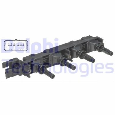 Imagen de DELPHI GN10502 12B1 Bobina de encendido 6 12 PEUGEOT: 407 Berlina, 406 607 CITROËN: C4 I Hatchback, Coupé